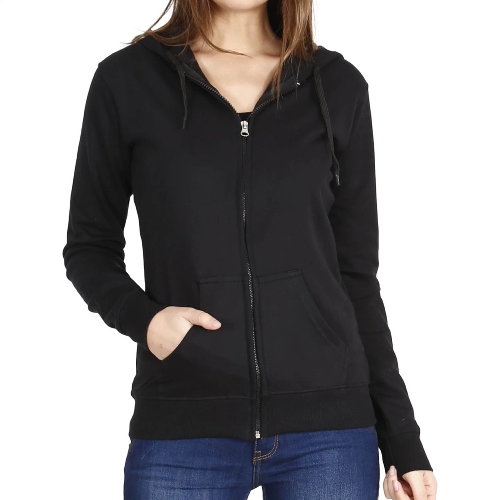 Red zip hoodie